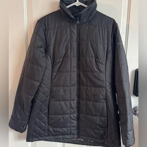 Columbia Black puffer; down Jacket; women’s size large; omnishield
